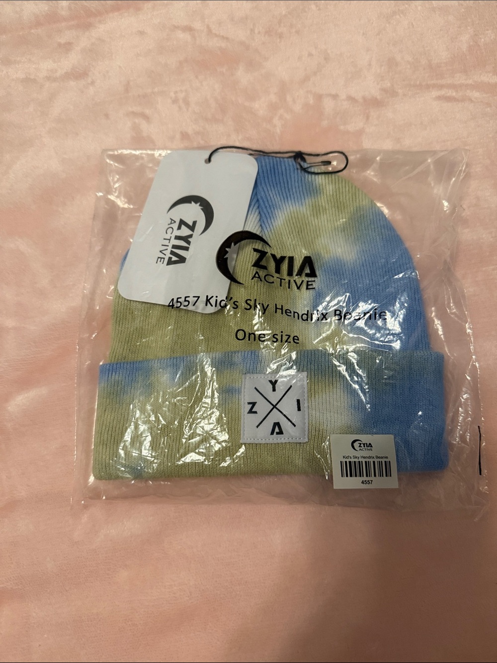 Active USA Kids Tie-Dye Cuffed Beanie - Blue & Green